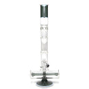 ROOR - 21" Inline Tube w/ Barrel Perc - Smokey Grey & White w/ Black & White Label - The Cave