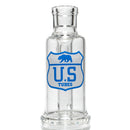 US Tubes - Ash Catcher - 18mm 45° - White & Blue Highway Label - The Cave