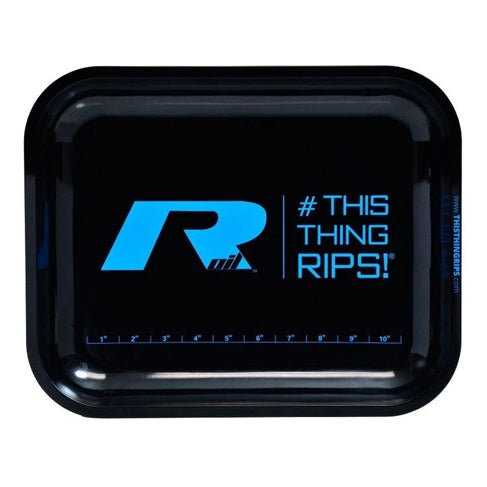 RAW - Rolling Tray - "This Thing Rips" - Black & Blue - Large - The Cave