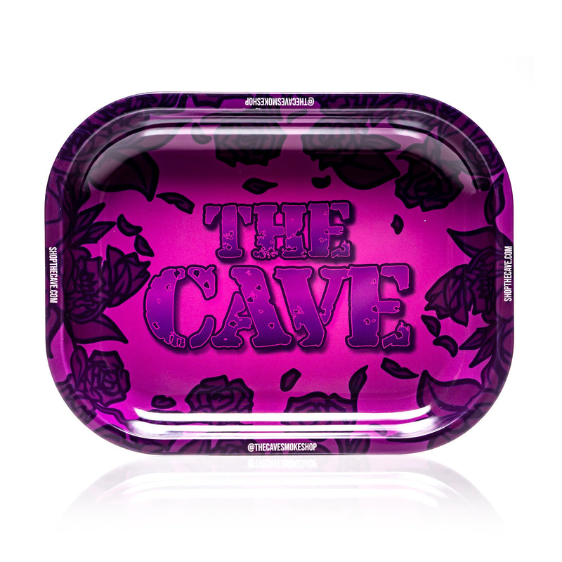 The Cave Smoke Shop - Small Metal Tray - Purple Rose - The Cave