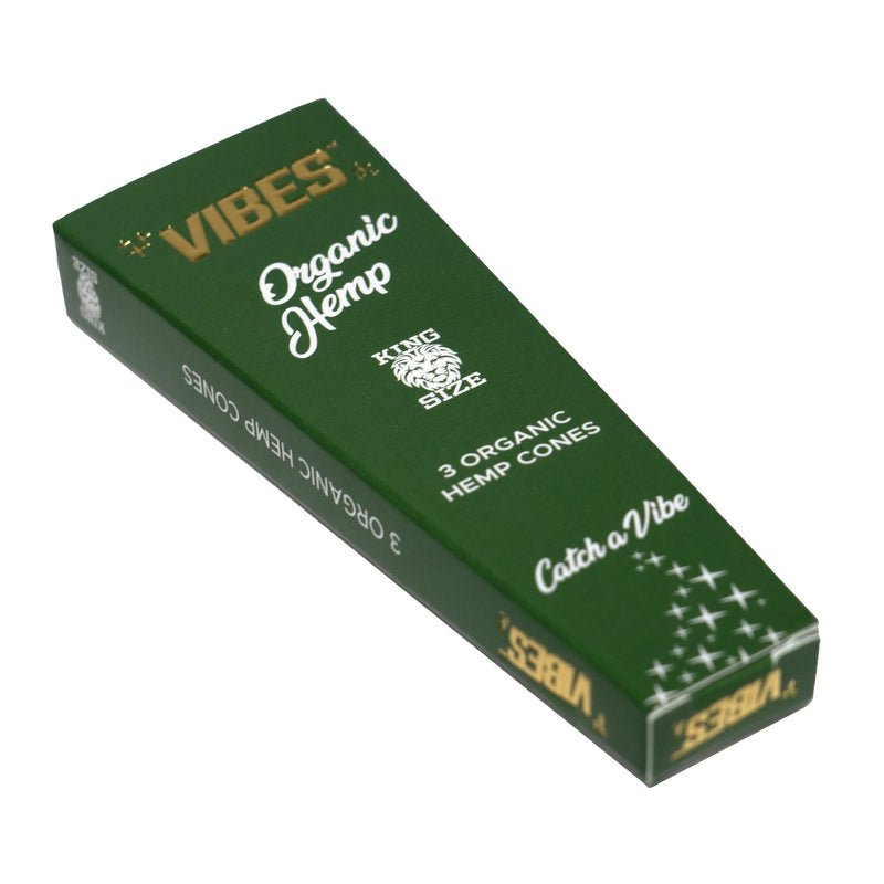 Vibes - King Size Organic Hemp - 3 Cones - Single Pack - The Cave