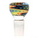 K2 Glass - Worked Slide - 14mm - Double Rainbow Wag