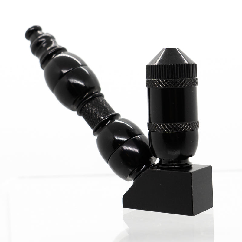Metal Pipe - Stand Up - Triple Chamber - Black - The Cave