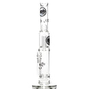 ZOB Glass - 18" Straight Zobello to UFO Perc - Circle Instrum Label - Black & White - The Cave