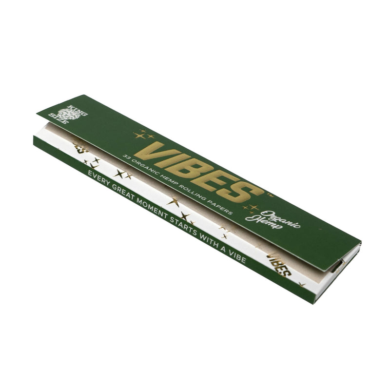 Vibes - King Size Organic Hemp - 33 Paper Booklet - Single Pack - The Cave