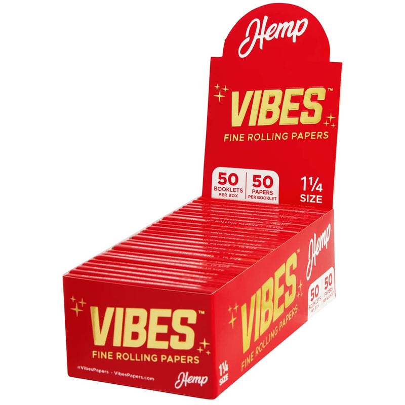 Vibes - 1.25 Hemp - 50 Paper Booklet - 50 Pack Box - The Cave