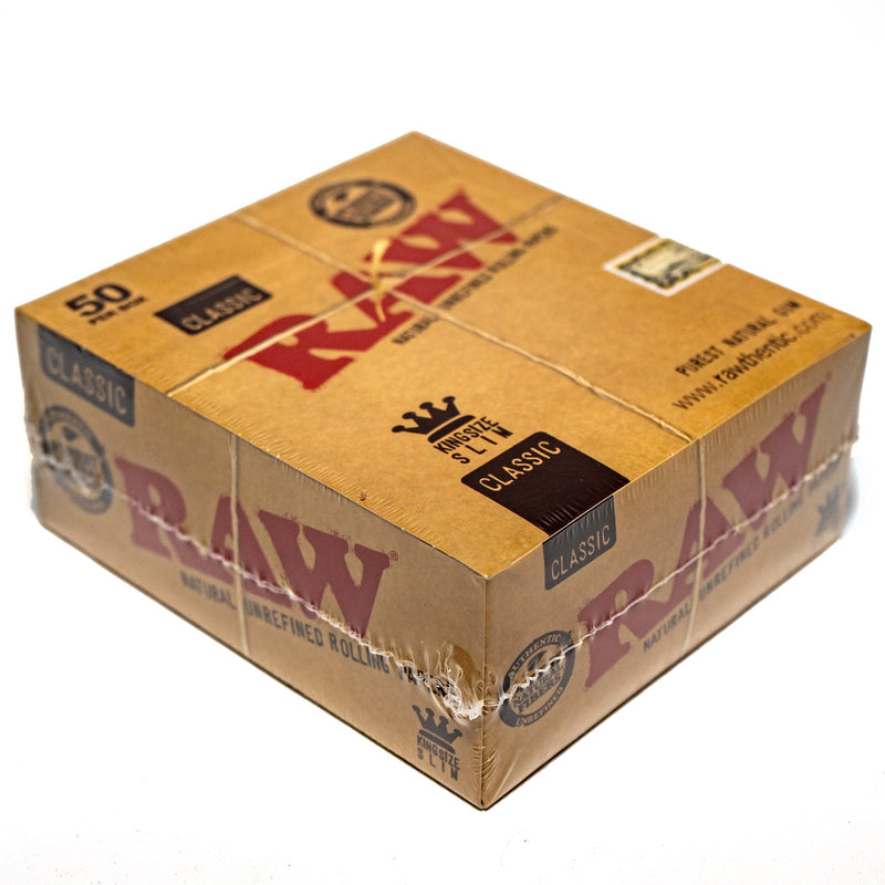RAW - King Size Classic Slim - 50 Pack Box - The Cave