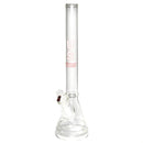 US Tubes - 20&quot; Beaker 50x5 w/ 29mm Joint - Constriction - White &amp; Red Vertical Label - The Cave