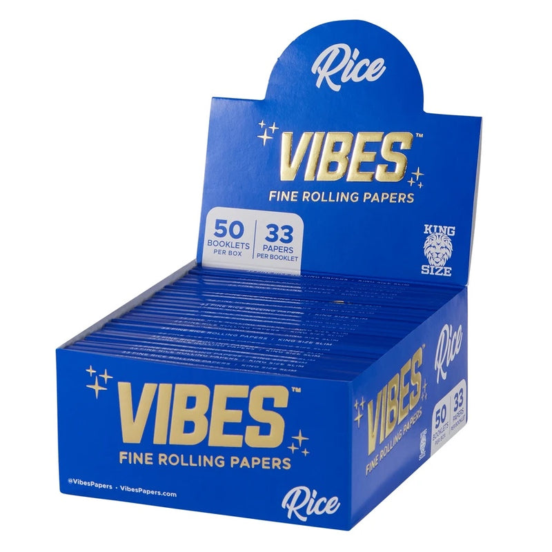 Vibes - King Size Rice - 33 Paper Booklet - 50 Pack Box - The Cave