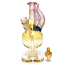 Brando - 10mm Fumed & Half Blasted Ball Rig - Cobalt - Honeycomb Millie