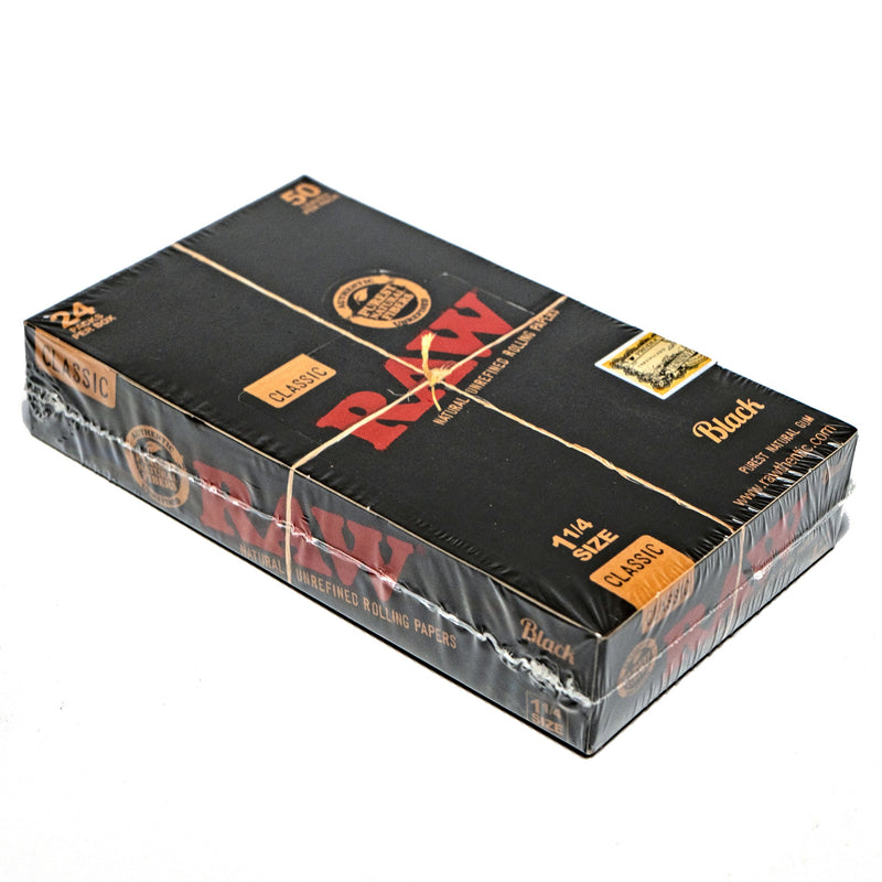 RAW - 1.25 Black - 50 Papers - 24 Pack Box - The Cave