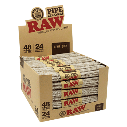 RAW - Pipe Cleaners - Hemp Bristle - 48 Pack Box - The Cave