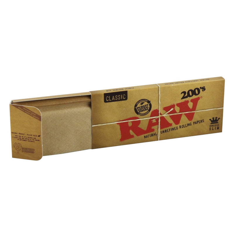 RAW - King Size Slim 200's - Single Pack - The Cave