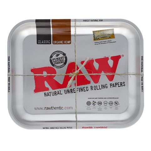 RAW - Rolling Tray - Silver - Large - The Cave