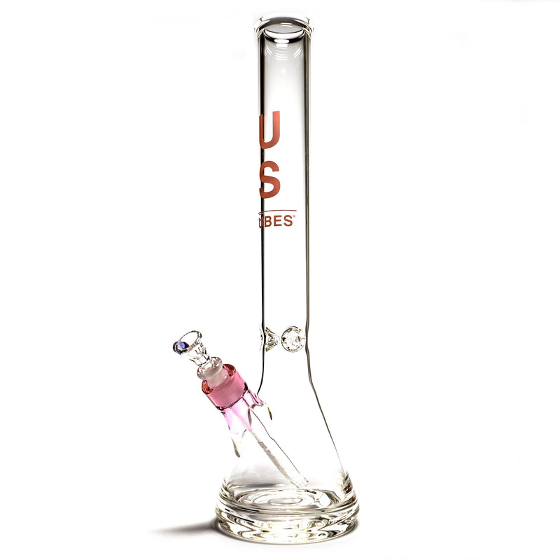 US Tubes - 17" Beaker - 50x7mm w/ 24mm Joint - Pink Vertical Label - The Cave