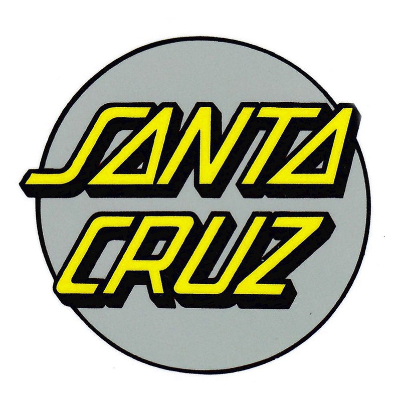 Culture Sticker - Santa Cruz Grey & Yellow  5" - The Cave