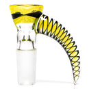 Pho_Sco - Single Hole Linework Horn Slide - 14mm - Lemon Drop, Steelwool & Black
