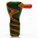 Shooters - Push Bowl Slide - 18mm - Yellow, Green, Black, & Orange Wig Wag - The Cave