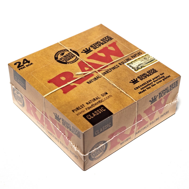 RAW - King Size Classic Supreme - 24 Pack Box - The Cave