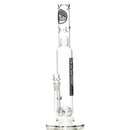 ZOB Glass - 16" Reduced Straight Zobello Perc - Striped Instrum Label - Black & White - The Cave