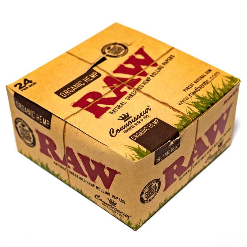 RAW - King Size Organic Connoisseur - 24 Pack Box - The Cave