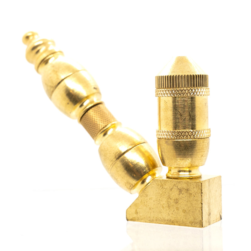 Metal Pipe - Stand Up - Triple Chamber - Brass - The Cave