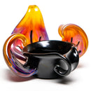 Lace Face Glass - Orchid Dish - Amber Purple - The Cave