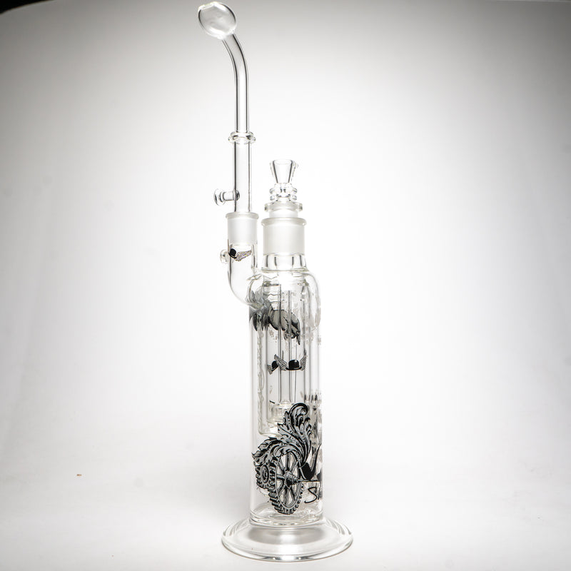 Sheldon Black - 29mm Fixed Halo Bubbler - Circ - Tight Rope Label - The Cave