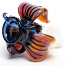 Lace Face Glass - Orchid Dome - 18mm - Amber Purple - The Cave