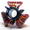 Lace Face Glass - Orchid Dome - 18mm - Amber Purple - The Cave