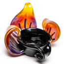 Lace Face Glass - Orchid Dish - Amber Purple - The Cave