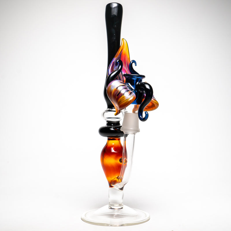 Lace Face Glass - Orchid Tube - Amber Purple - The Cave
