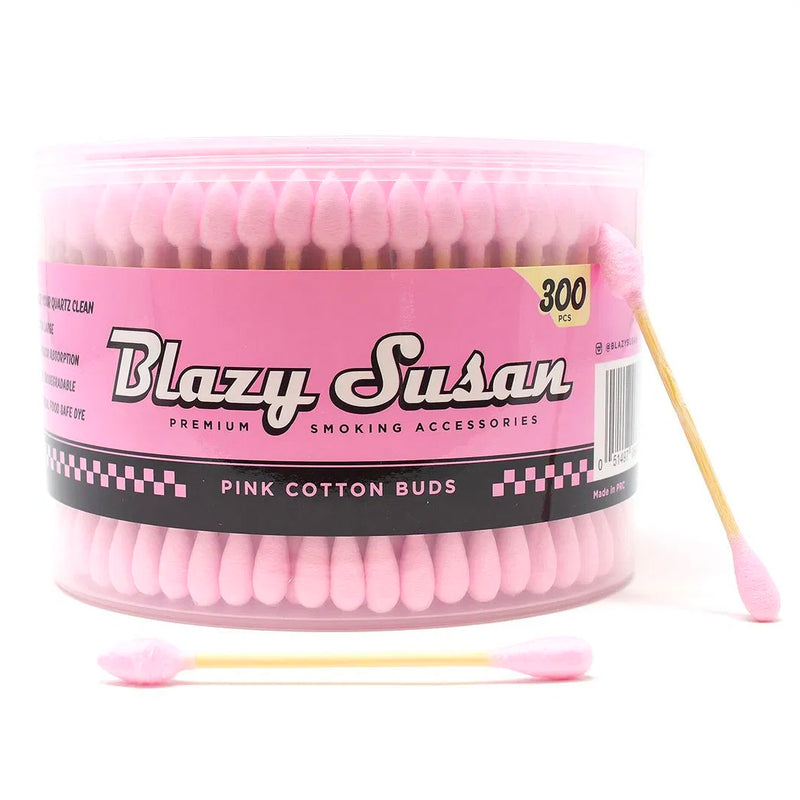 Blazy Susan - Cotton Buds - 300 Count Pink - The Cave