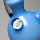 Brando - 10mm Half Blasted Ball Rig - Milky Blue w/ Cobalt - Fume Cluster Millie - The Cave