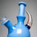 Brando - 10mm Half Blasted Ball Rig - Milky Blue w/ Cobalt - Fume Cluster Millie - The Cave