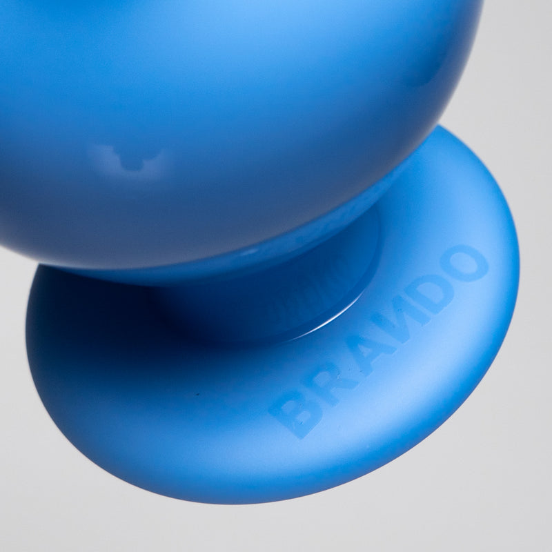 Brando - 10mm Half Blasted Ball Rig - Milky Blue w/ Cobalt - Blue Leaf Millie - The Cave