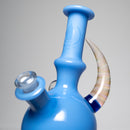 Brando - 10mm Half Blasted Ball Rig - Milky Blue w/ Cobalt - Blue Leaf Millie - The Cave