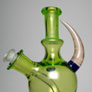 Brando - 10mm Half Blasted Ball Rig - Lime Juice w/ Cobalt - Thumby Millie - The Cave