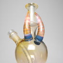 Brando - 10mm Fumed & Half Blasted Ball Rig - Milky Blue - Honeycomb Millie