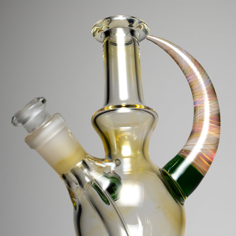 Brando - 10mm Fumed Mini Tube - Green - Red & Blue Wag Millie - The Cave