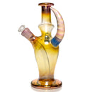 Brando - 10mm Fumed Mini Tube - Milky Blue - Red & Blue Wag Millie - The Cave