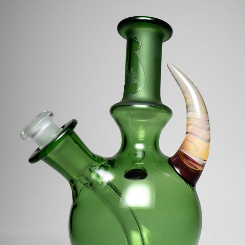 Brando - 10mm Half Blasted Ball Rig - Green w/ Dragons Blood - Thumby Millie - The Cave