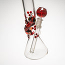 Trident - 13" Clear Beaker w/ Art - Lizard - The Cave