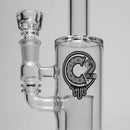 C2 Custom Creations - Fixed Ratchet Bubbler - 50mm - White Seed Label - The Cave
