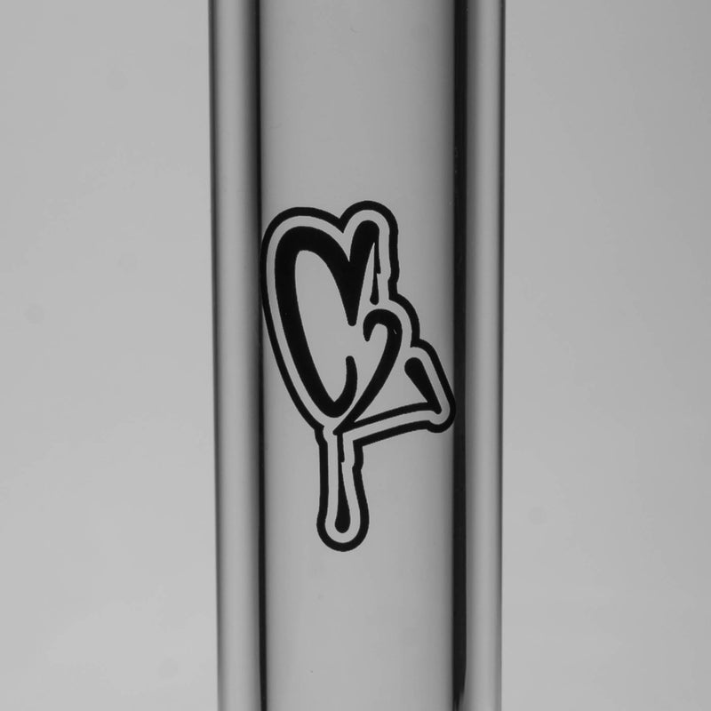 C2 Custom Creations - Mini Fixed Circ Beaker - 50x7 - Black Drip Label - The Cave