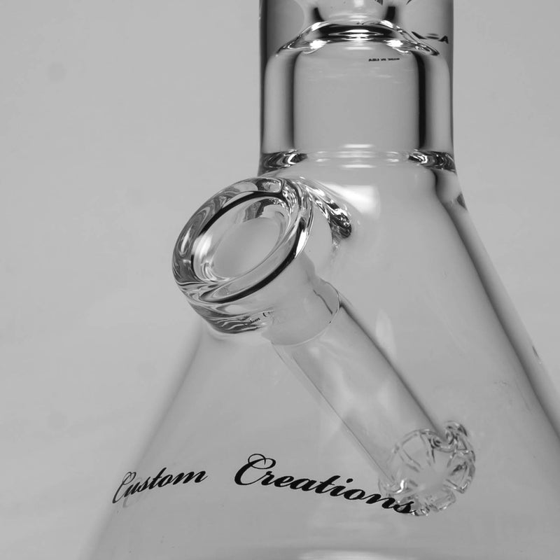 C2 Custom Creations - Mini Fixed Circ Beaker - 50x7 - Black Drip Label - The Cave