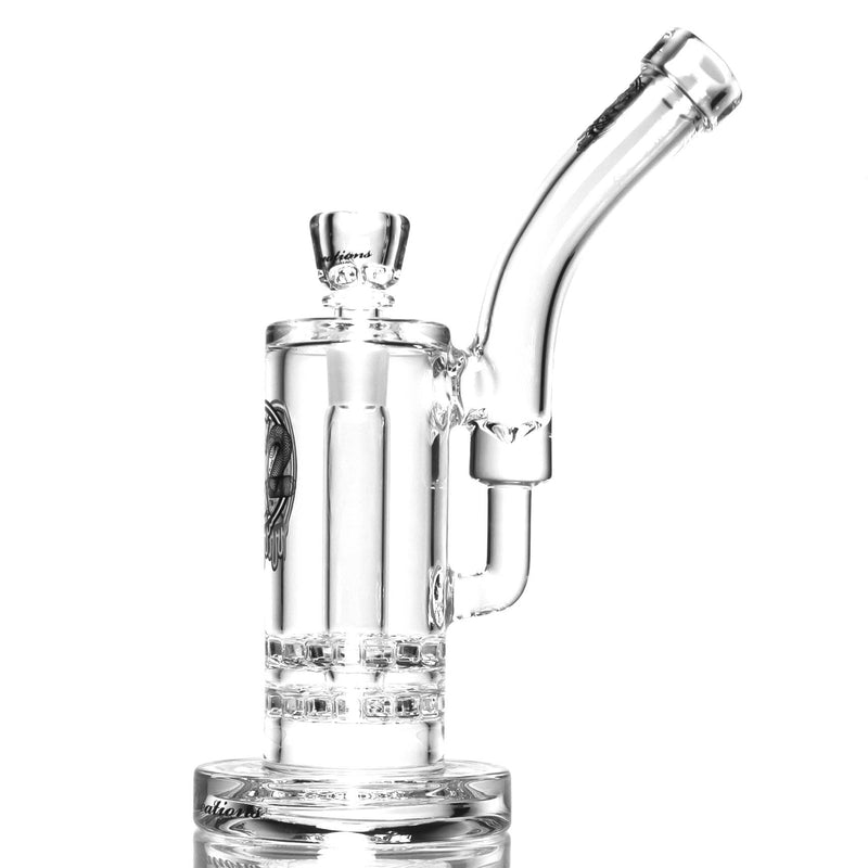 C2 Custom Creations - Double Ratchet Bubbler - 50mm - White Seed Label - The Cave