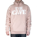 The Cave - Hooded Sweatshirt - Classic Logo - Dust Pink & White - Medium - The Cave