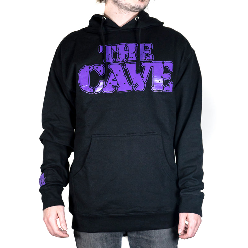 The Cave - Hooded Sweatshirt - Classic Logo - Black & Purple - 2XL - The Cave