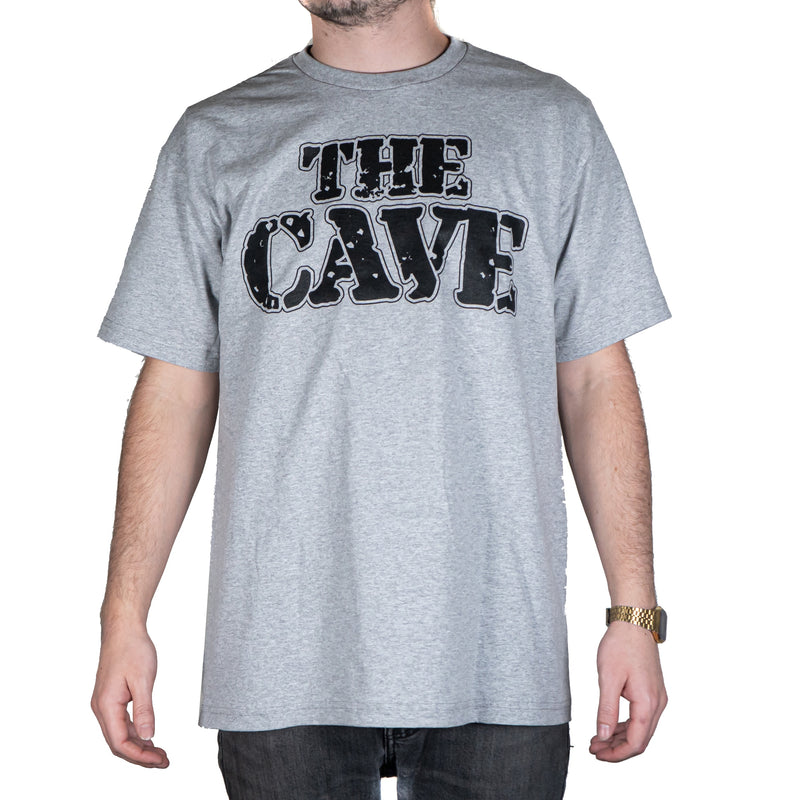 The Cave - T-Shirt - Classic Logo - Heather Grey & Black - Medium - The Cave